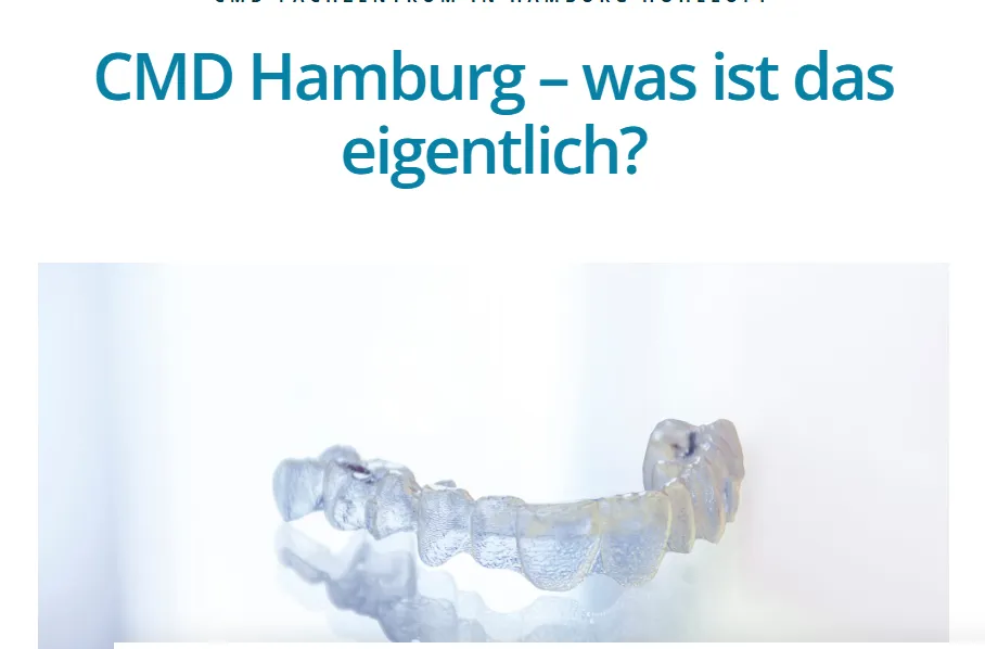 CMD Zahnarzt Hamburg – Ursachen, Symptome und moderne Behandlungsmöglichkeiten