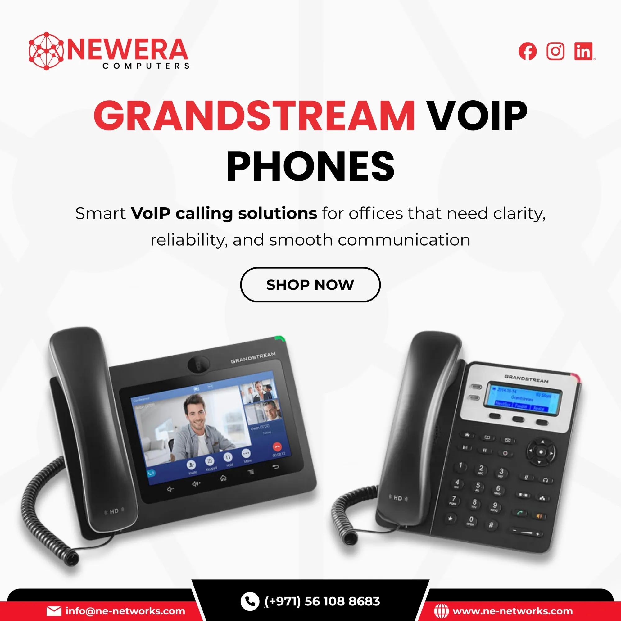 Upgrade Your Office Calling System with Grandstream VoIP Phones in Dubai UAE | Newera Computers