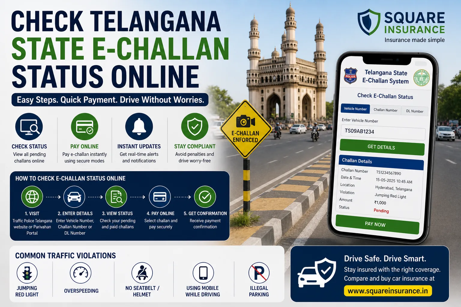 Check Telangana State E-Challan Status Online: Complete Guide to Traffic Fines and Payment