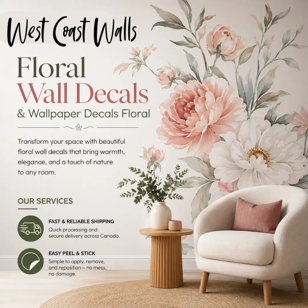 Bring Life to Your Walls with Floral Wall Decals and Retro Patterns