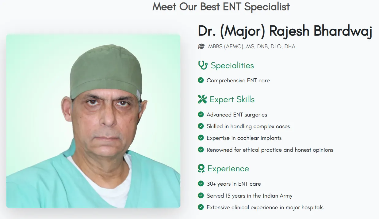 Top ENT Specialists in Delhi for Complete Ear Nose Throat Care