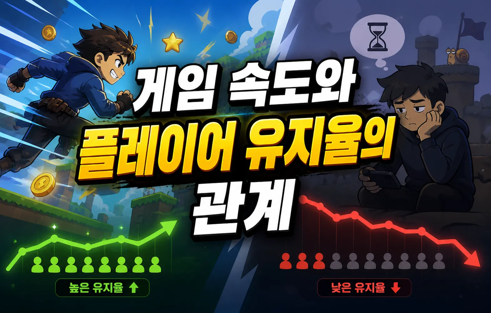 게임 속도와 플레이어 유지율의 관계