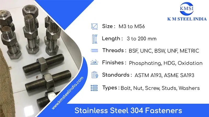 Advantages of Using Stainless Steel 304 Fasteners