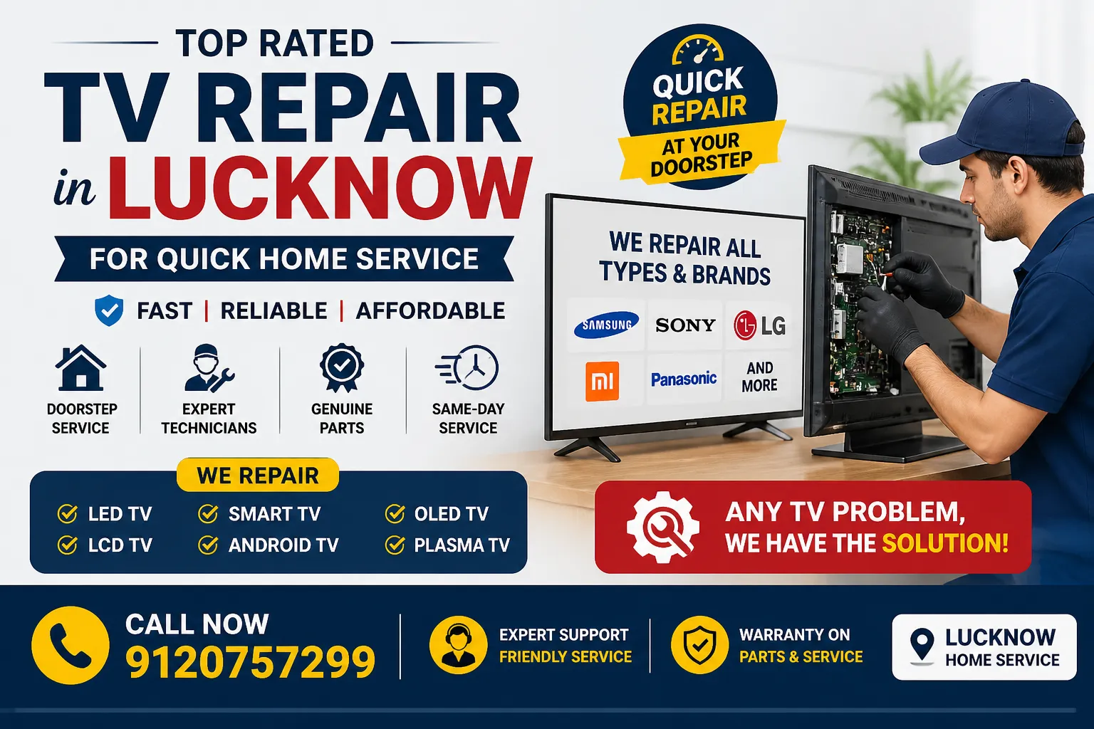 Top Rated TV Repair in Lucknow for Quick Home Service