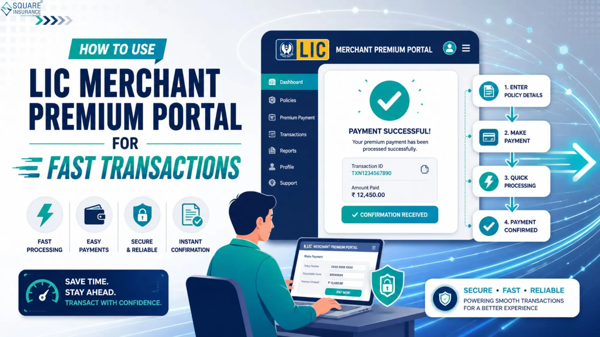 How to Use lic merchant premium portal for Fast Transactions