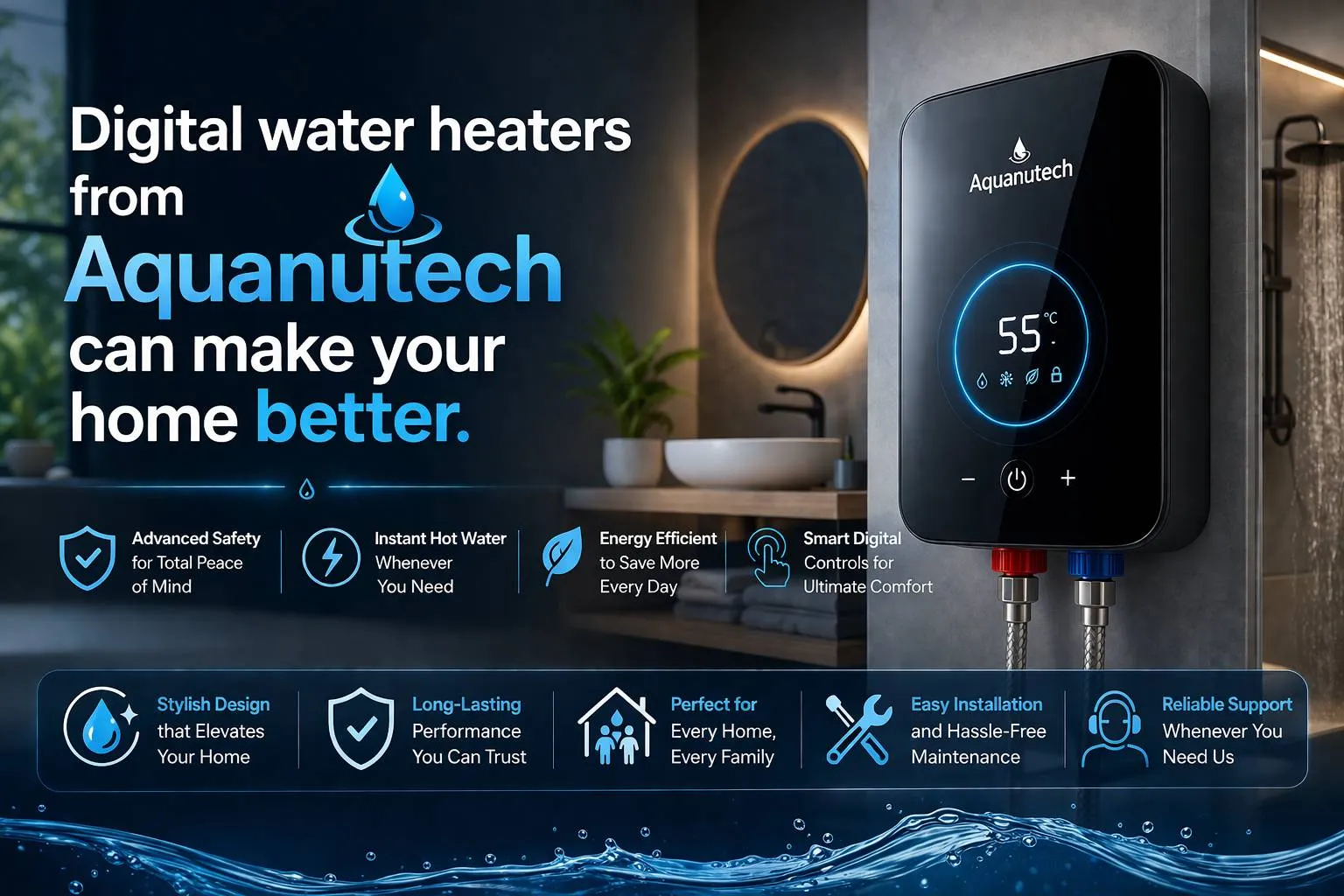 Digital water heaters from Aquanutech can make your home better.