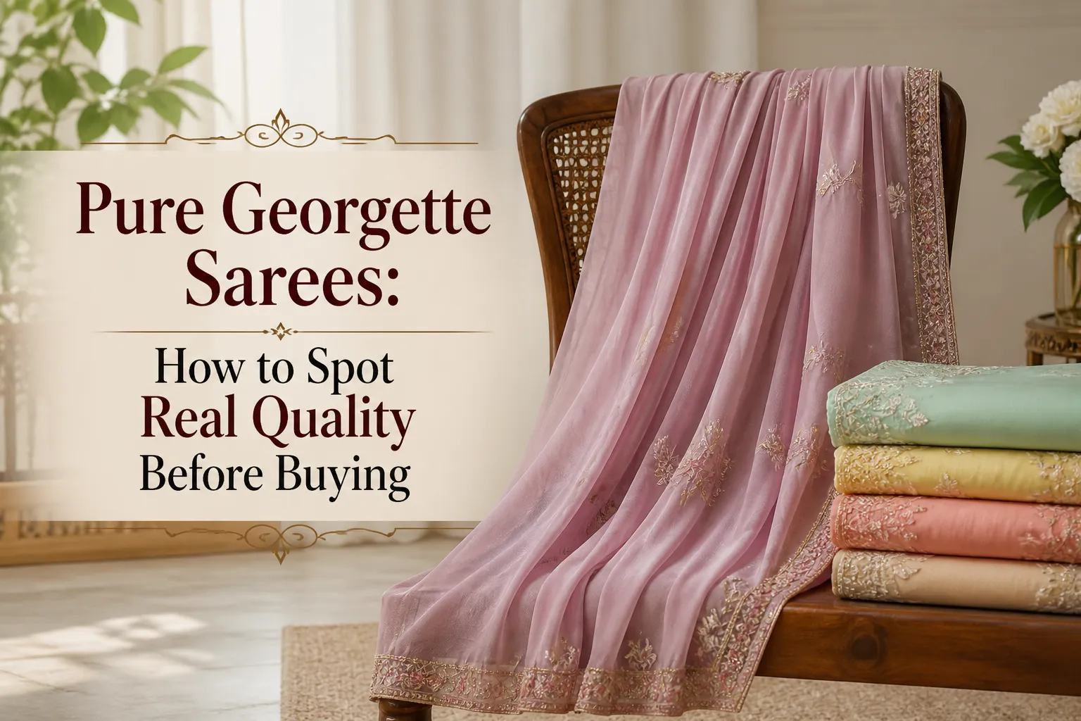 Pure Georgette Sarees: How to Spot Real Quality Before Buying