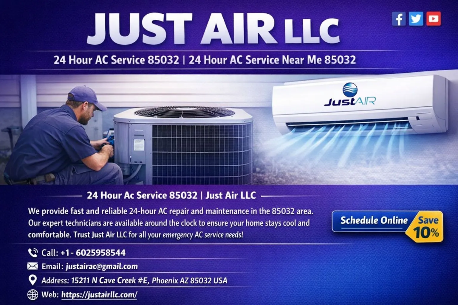 Top 10 Benefits of 24-Hour Air Conditioning Service Near Me in 85032