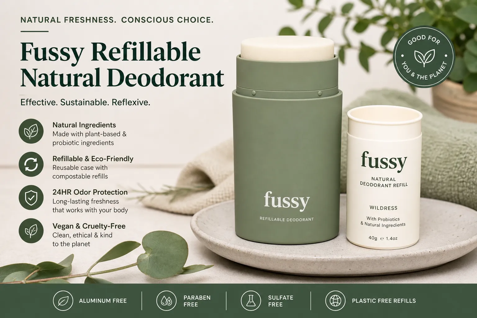 Fussy Refillable Natural Deodorant Review: A Sustainable Choice for Everyday Freshness