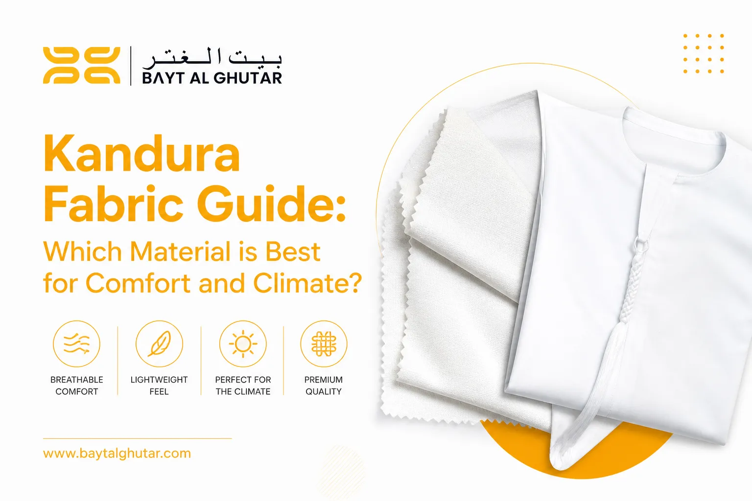 Kandura Fabric Guide: Which Material is Best for Comfort and Climate?