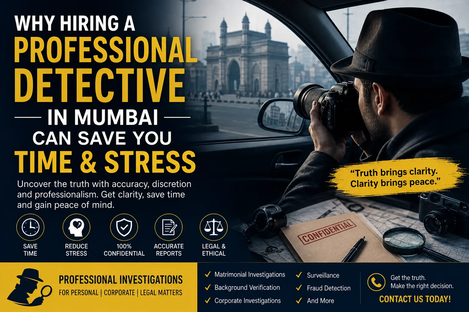 Why Hiring a Professional Detective in Mumbai Can Save You Time & Stress