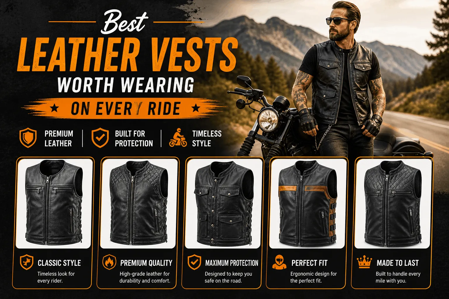 Best Leather Vests Worth Wearing on Every Ride
