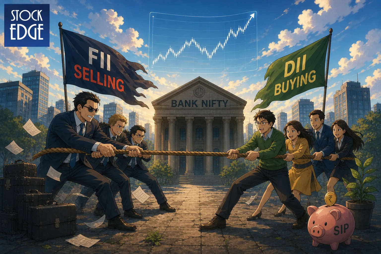 FII Selling vs. DII Buying: The Tug of War Over Bank Nifty