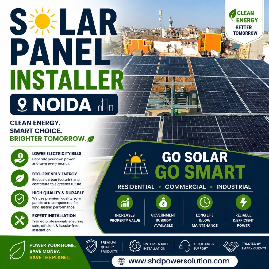 Solar Panel Installer Noida for Homes & Businesses | Save Energy