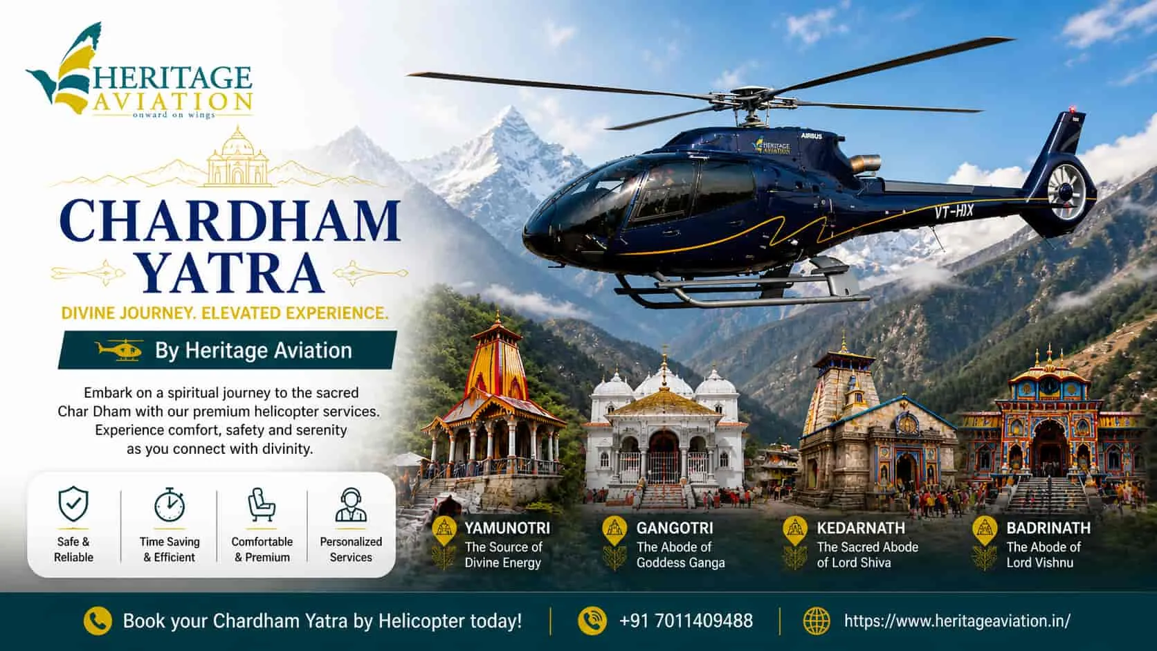 Helicopter Tours: The Ideal Way for Seniors and Families to Explore Chardham Yatra
