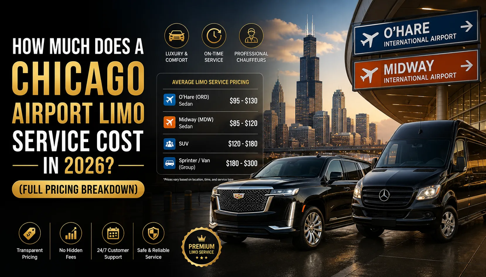 How Much Does a Chicago Airport Limo Service Cost in 2026? (Full Pricing Breakdown)