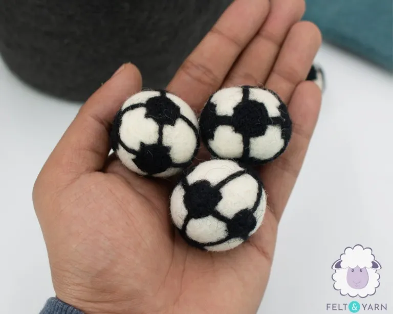 Colorful Felt Sports Balls and Accessories for Play, Décor, and Crafts