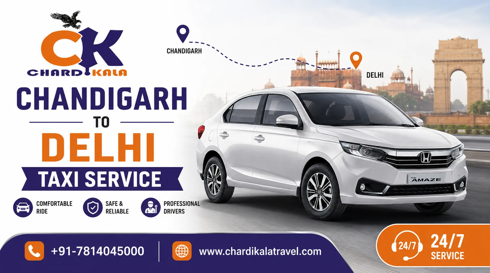 ChardiKala Travel: Your Most Trusted Chandigarh to Delhi Taxi Service