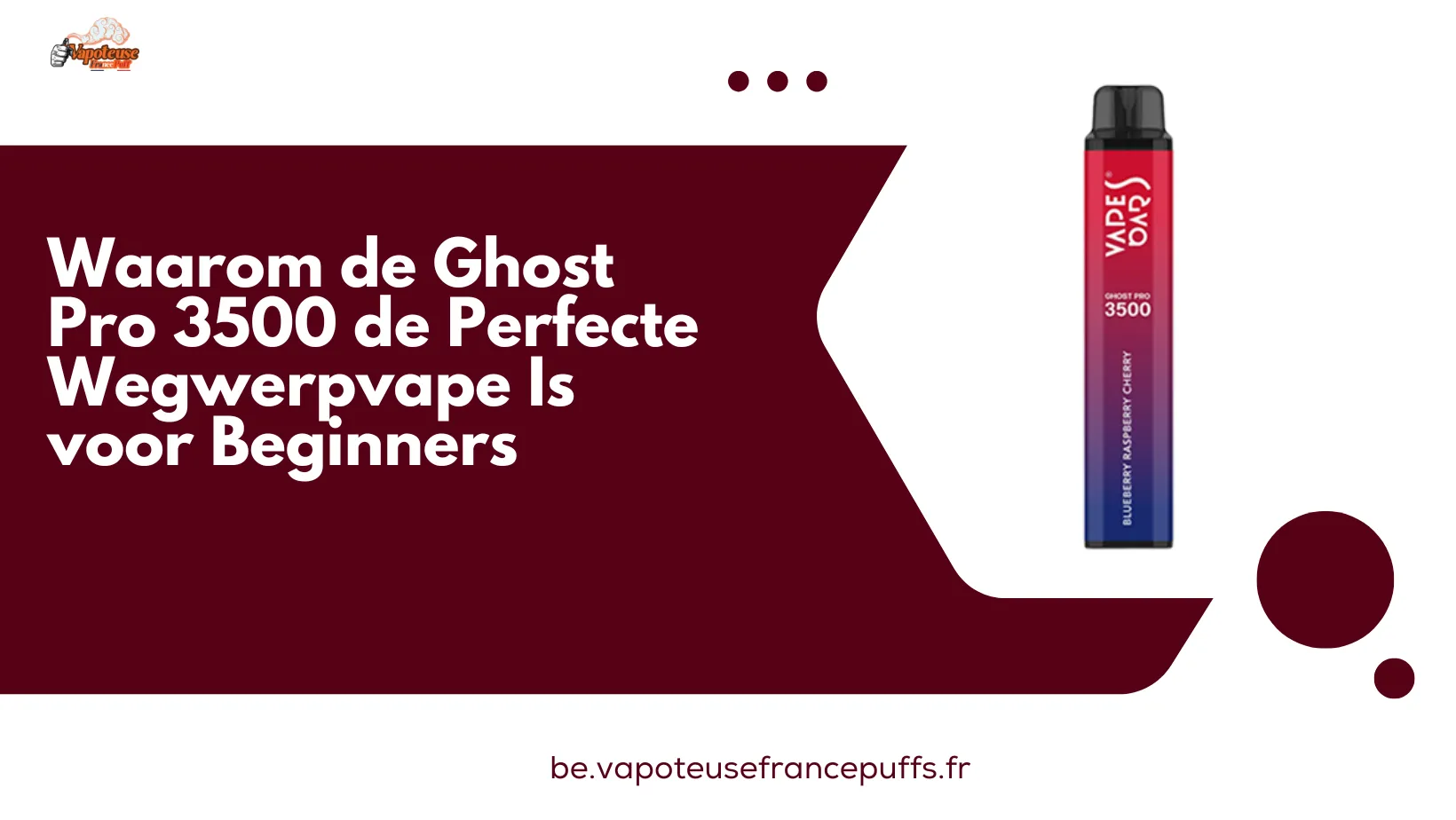 Waarom de Ghost Pro 3500 de Perfecte Wegwerpvape Is voor Beginners