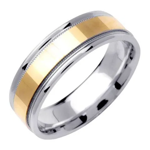 Mens 2 Tone Wedding Bands