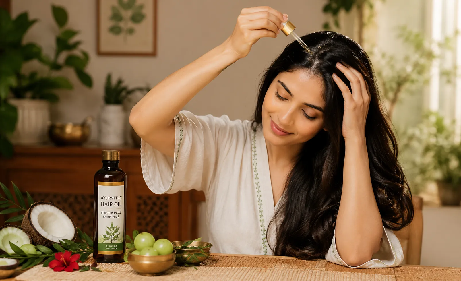 Best Ayurvedic Hair Oil Ingredients for Strong and Shiny Hair
