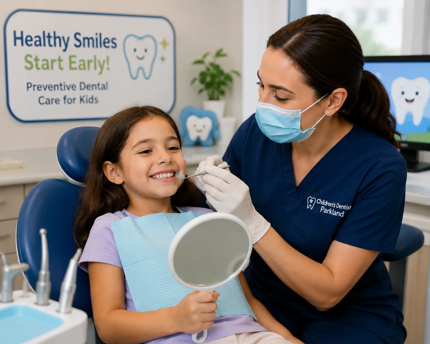 How a Children’s Dentist in Parkland Helps Prevent Cavities and Dental Problems Early
