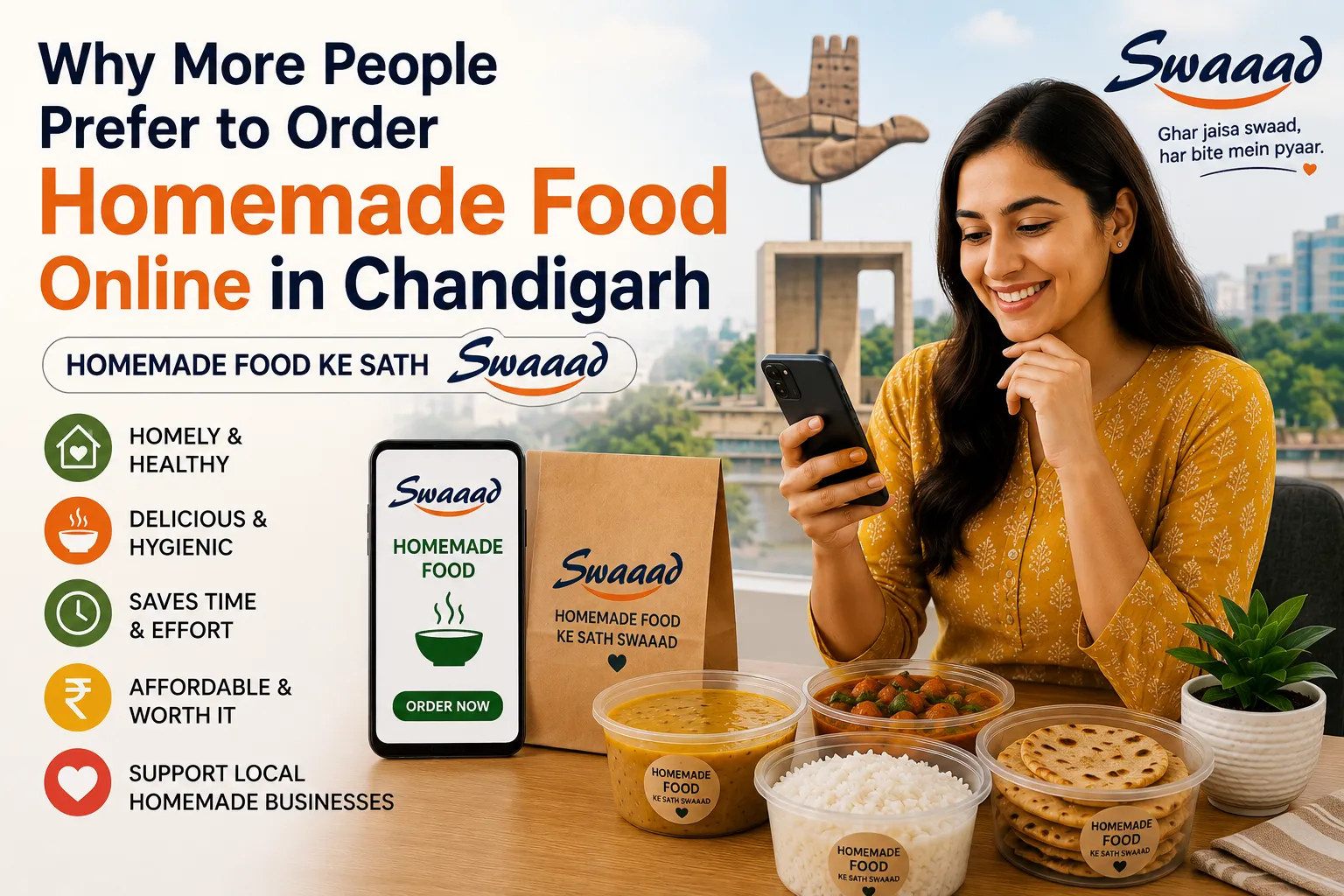 Why More People Prefer to Order Homemade Food Online in Chandigarh