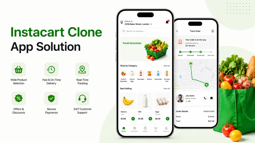 Instacart Clone App Solution for On-Demand Grocery Delivery