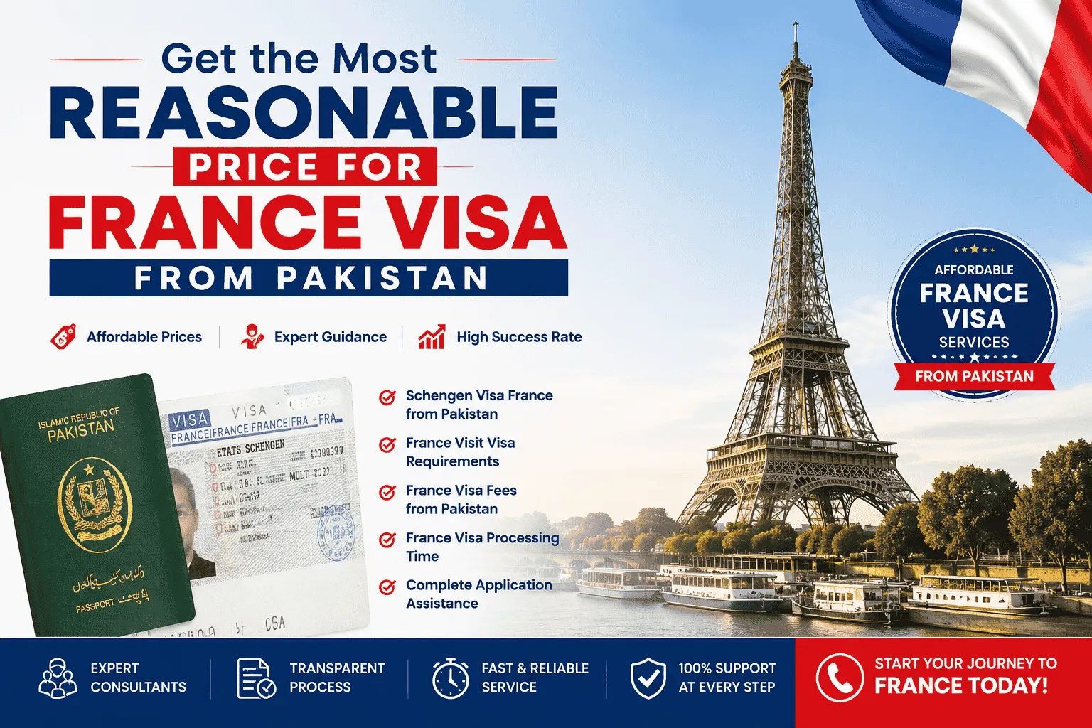 Get the Most Reasonable Price for the France Visa From Pakistan – France Visit Visa Fee & Requirements 2026