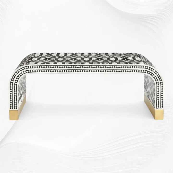 Elevate Your Living Room with a Unique Bone Inlay Coffee Table