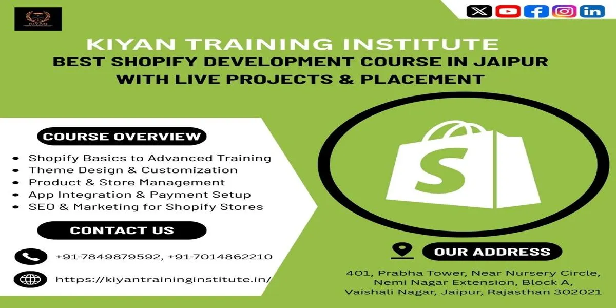 Best Shopify Development Course In Jaipur With Live Projects & Placement