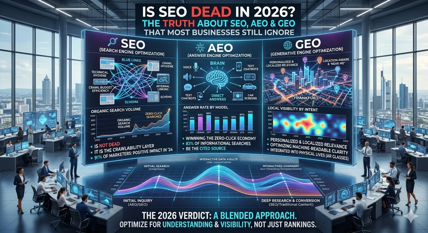 Is SEO Dead in 2026? The Truth About SEO, AEO & GEO That Most Businesses Still Ignore