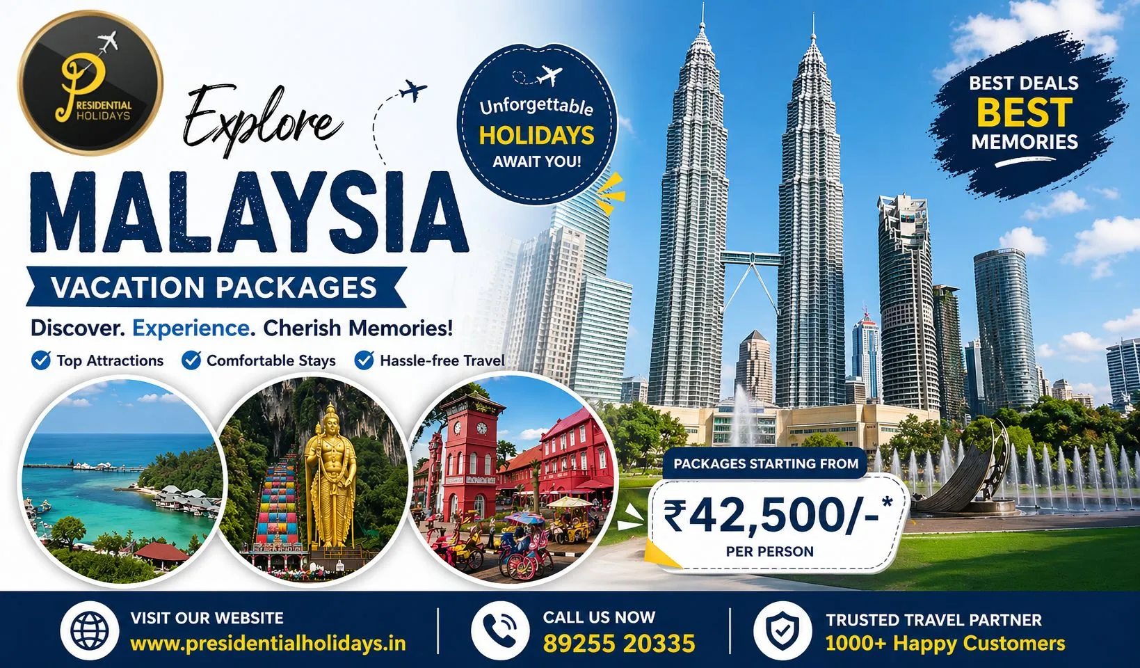 Malaysia Vacation Packages with Presidential Holidays - A Journey Filled with Culture, Comfort & Adventure