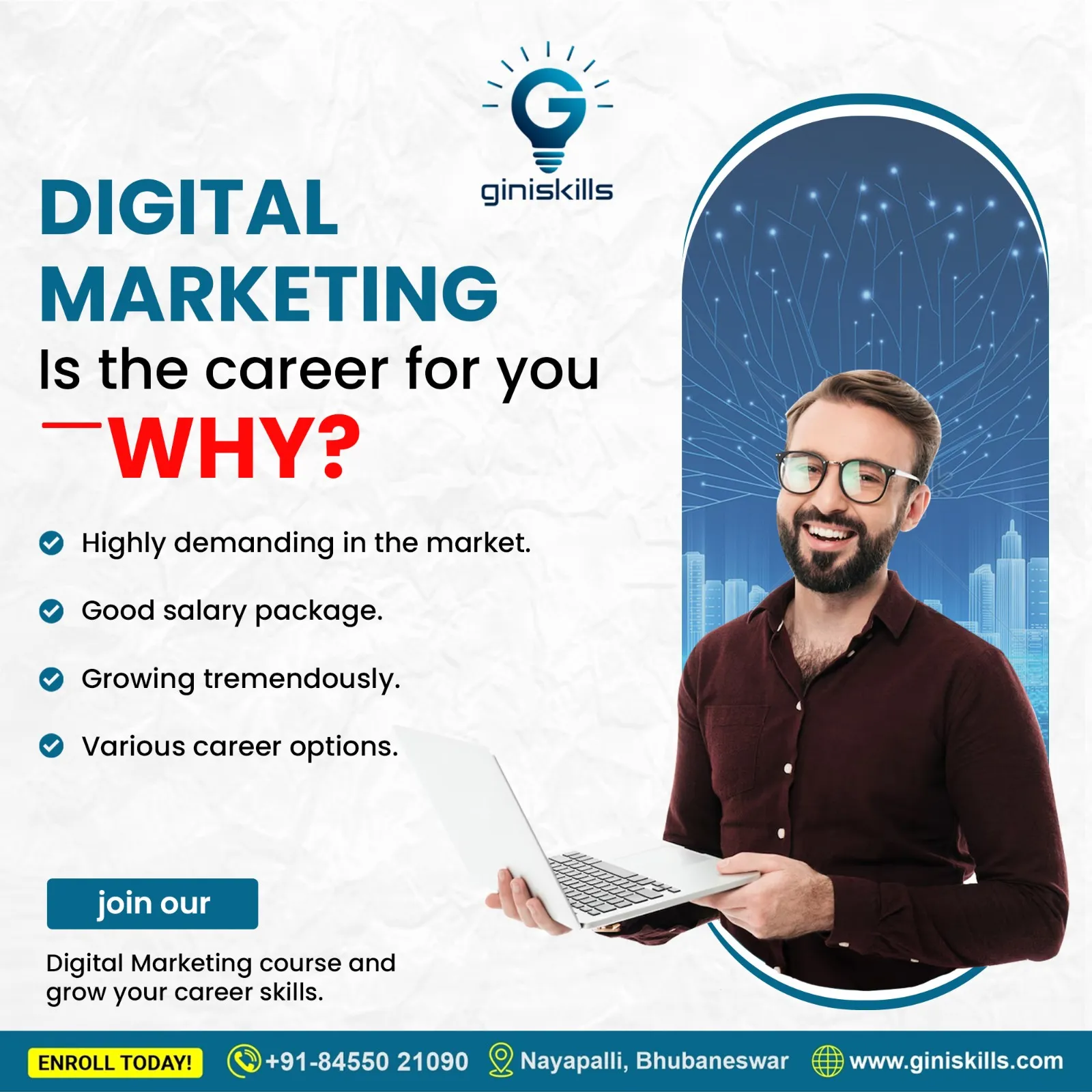 Digital marketing course with placement in Bhubaneswar