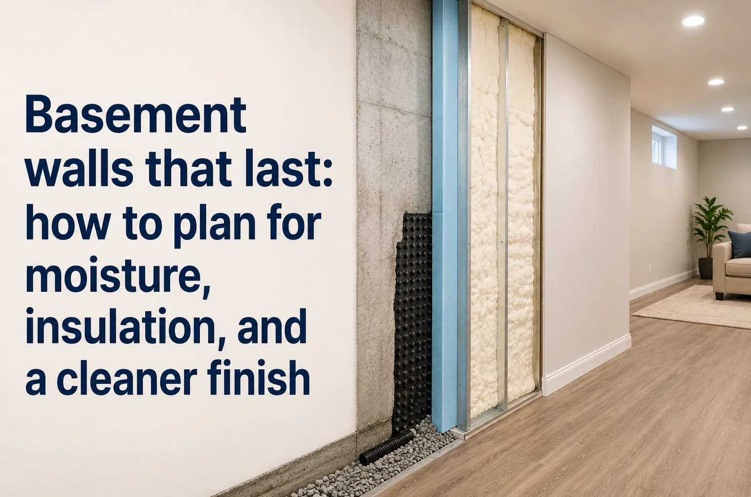 Basement walls that last: how to plan for moisture, insulation, and a cleaner finish