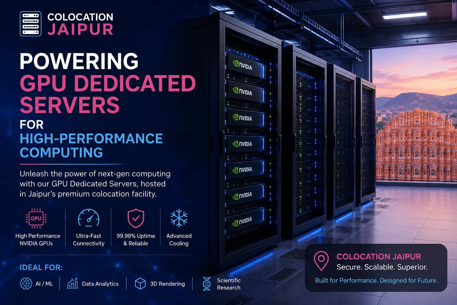 Colocation Jaipur: Powering GPU Dedicated Servers for High-Performance Computing