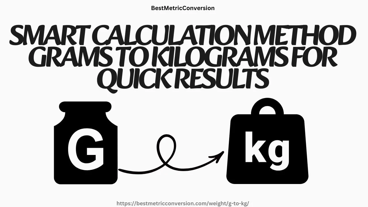 Smart calculation method Grams to Kilograms for quick results