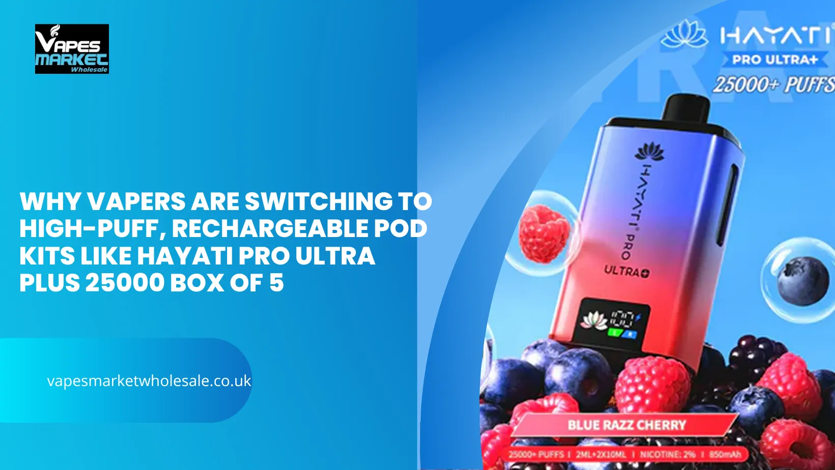 Why Vapers Are Switching to High-Puff, Rechargeable Pod Kits like Hayati Pro Ultra Plus 25000 Box of 5