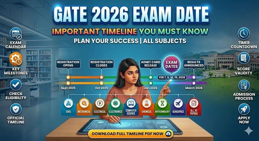 GATE 2026 exam date – Important Timeline You Must Know