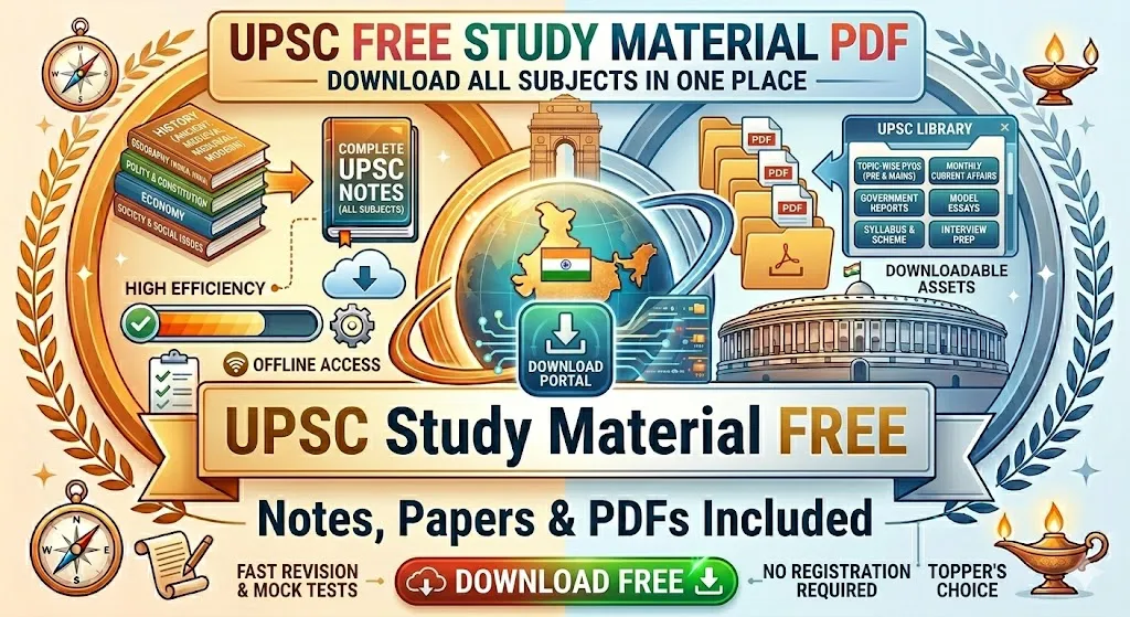 UPSC Free Study Material PDF – Download All Subjects in One Place