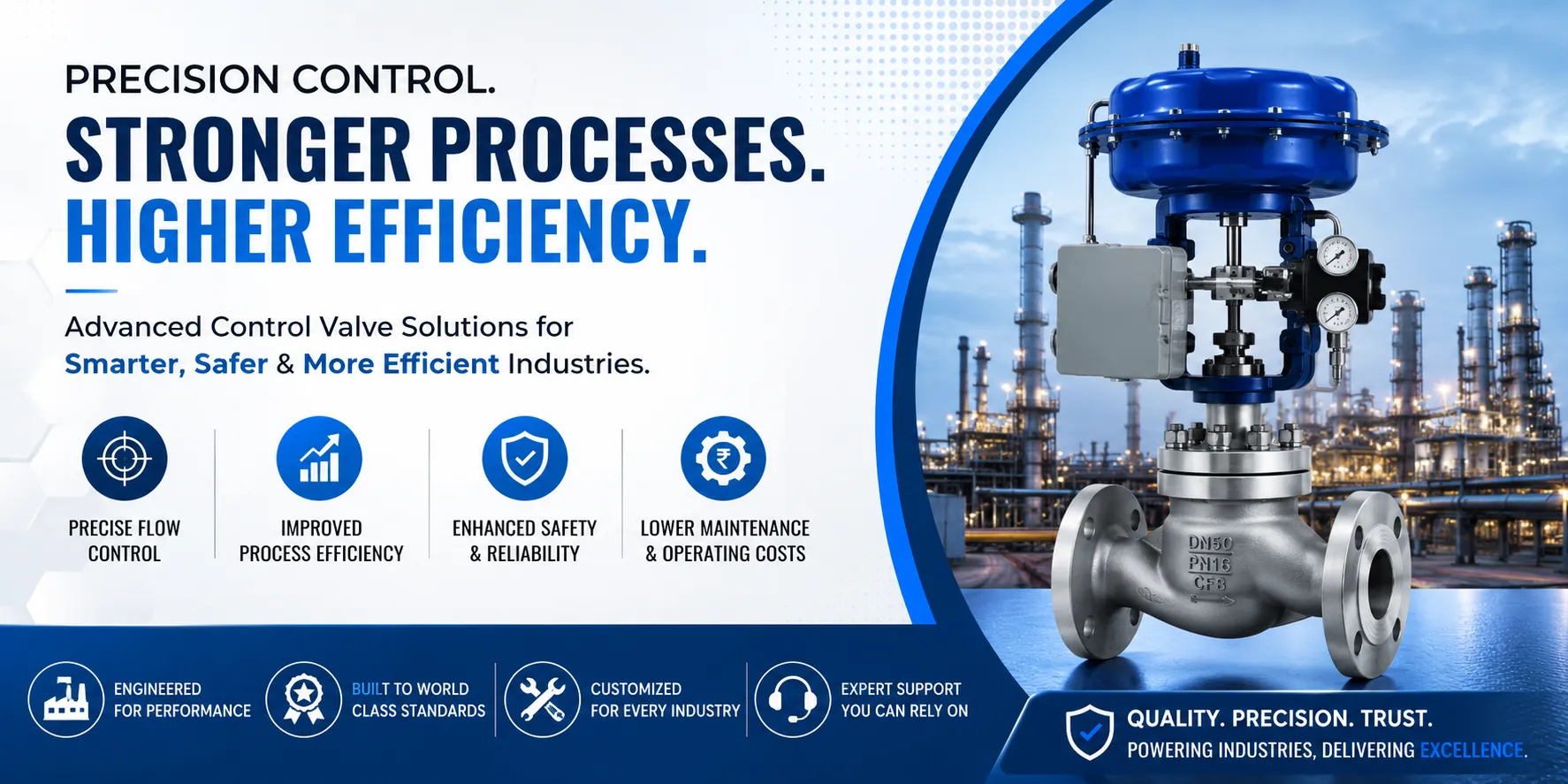 How Leading Control Valve Manufacturers in India Improve Industrial Process Efficiency