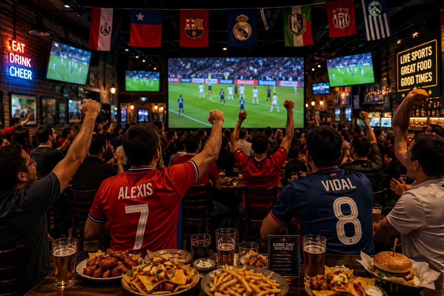 What to Expect From Sports Bars in Santiago During Major Football Games