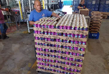 Sustainable cardboard can carrier packaging by Earthrings for beverage brands