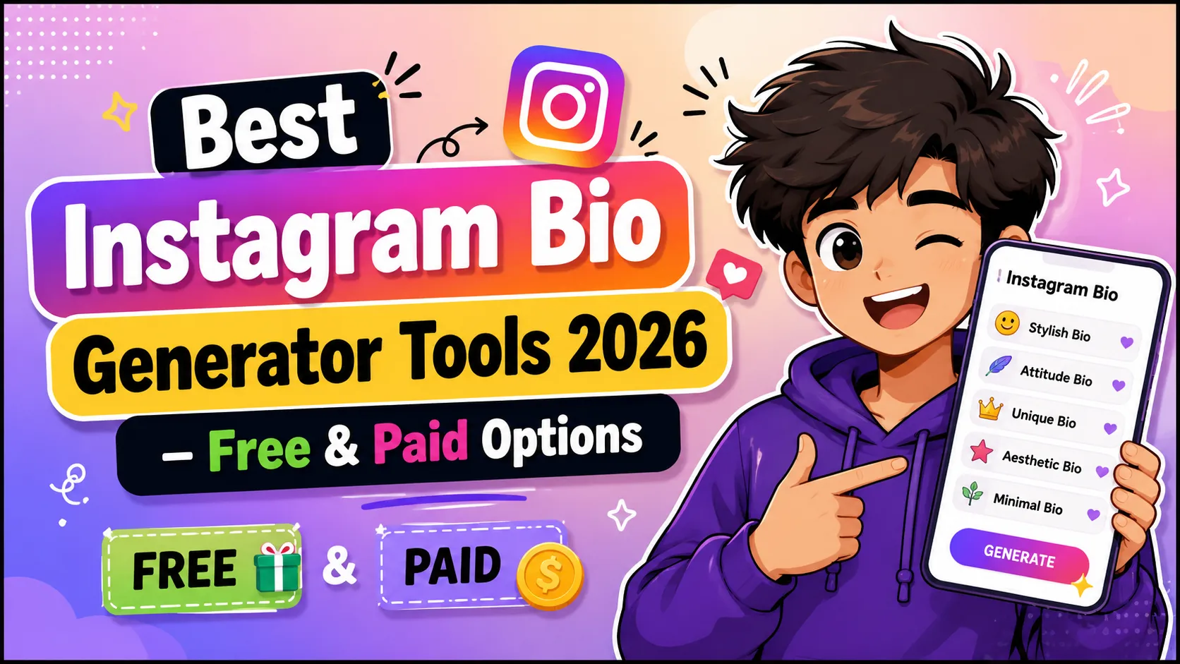 Best Instagram Bio Generator Tools 2026 – Free & Paid Options