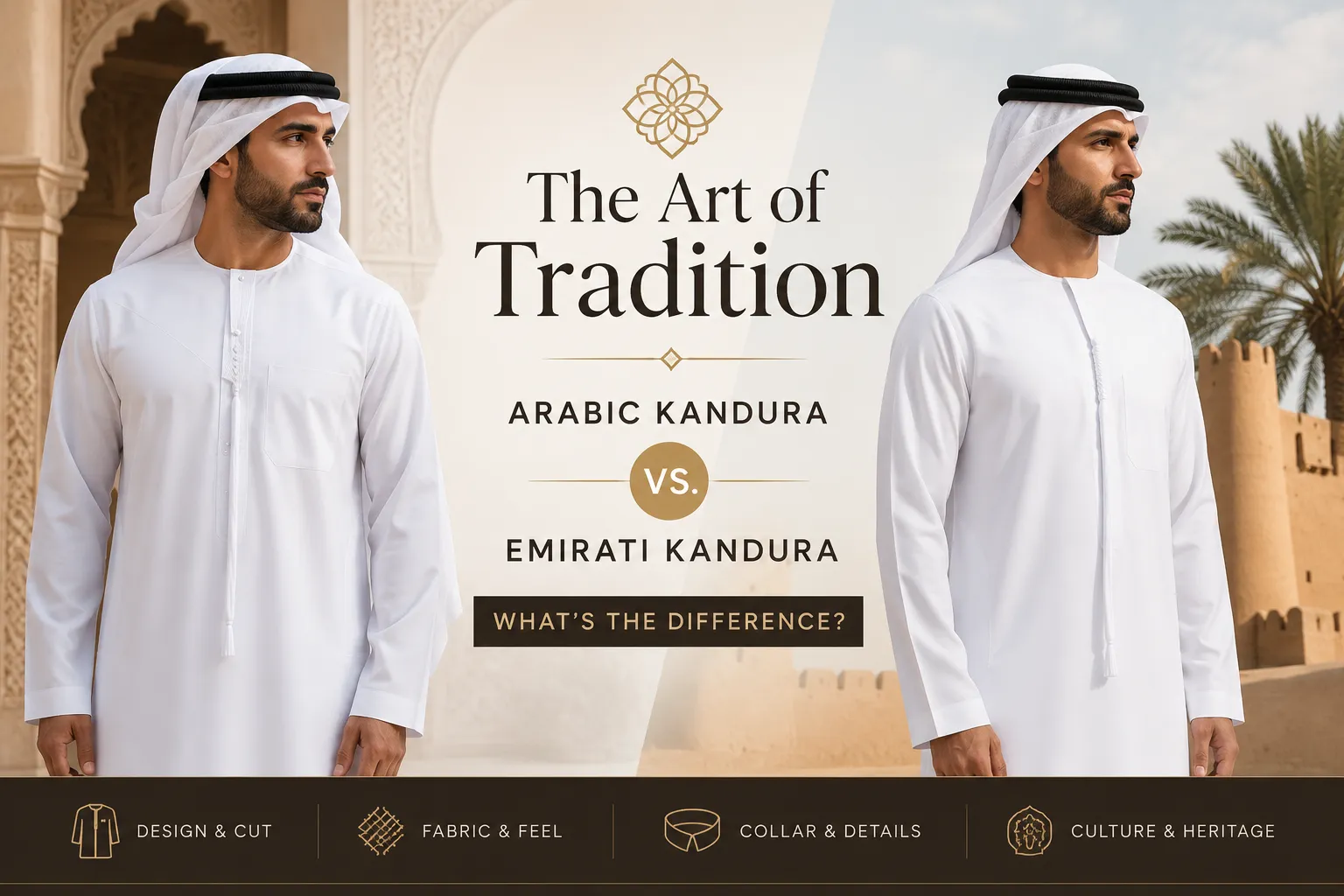 The Art of Tradition: Arabic Kandura vs. Emirati Kandura—What’s the Difference?