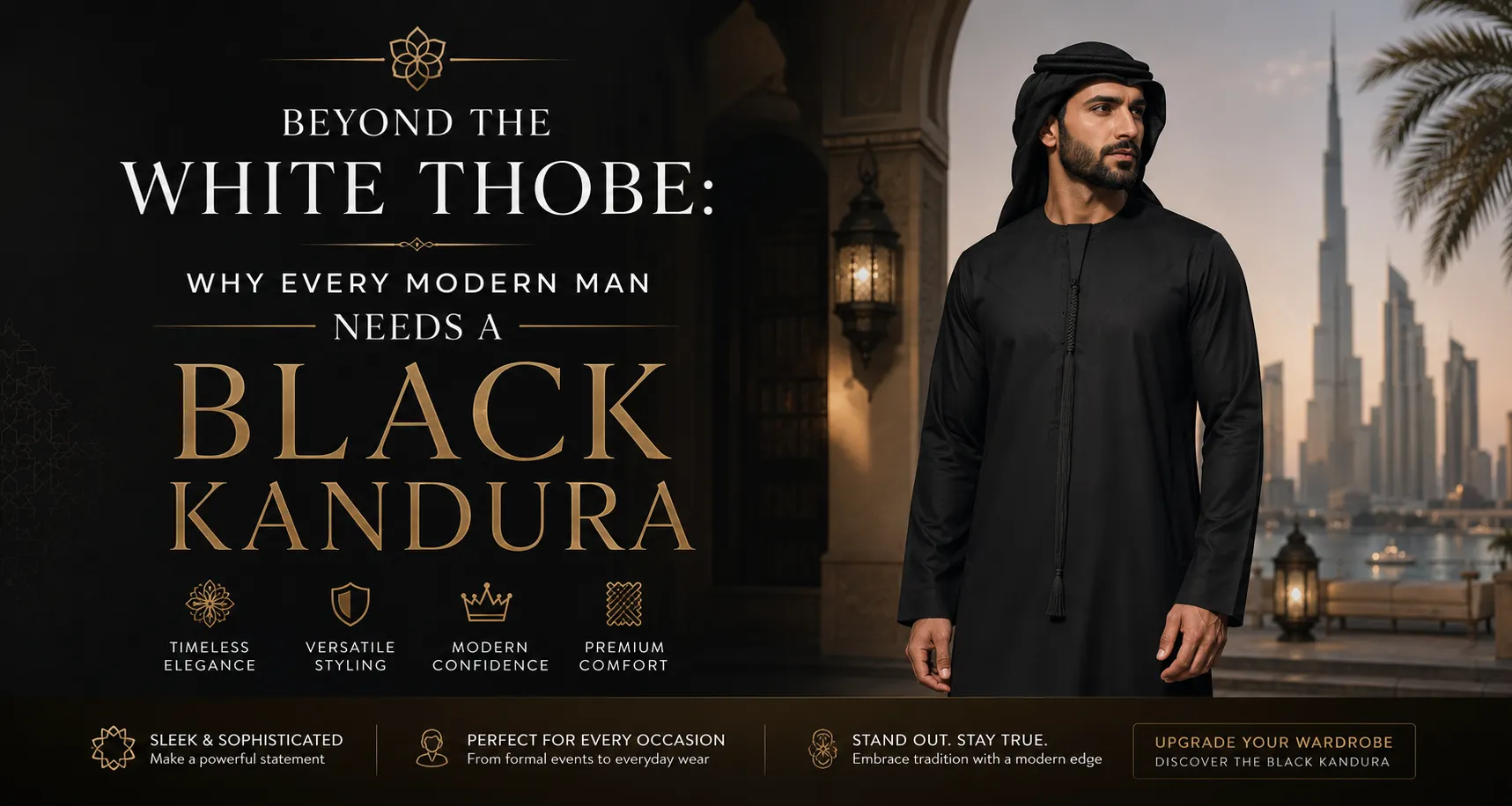 Beyond the White Thobe: Why Every Modern Man Needs a Black Kandura