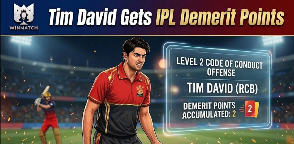 Winmatch: Tim David Gets IPL Demerit Points