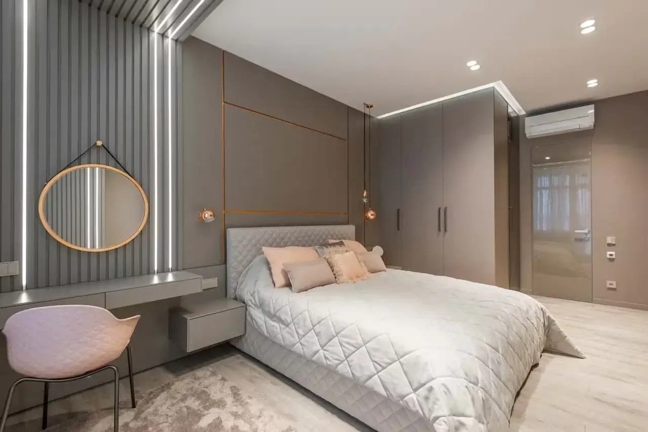 Pop and Wall Colour Combination for Bedroom