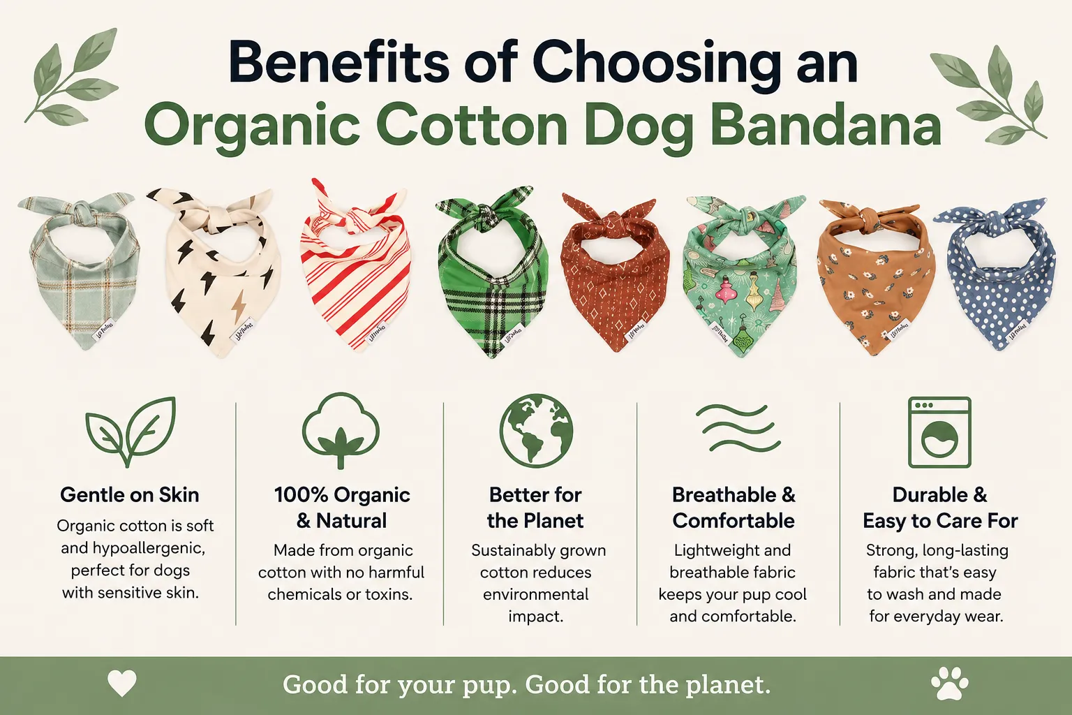Benefits of Choosing an Organic Cotton Dog Bandana
