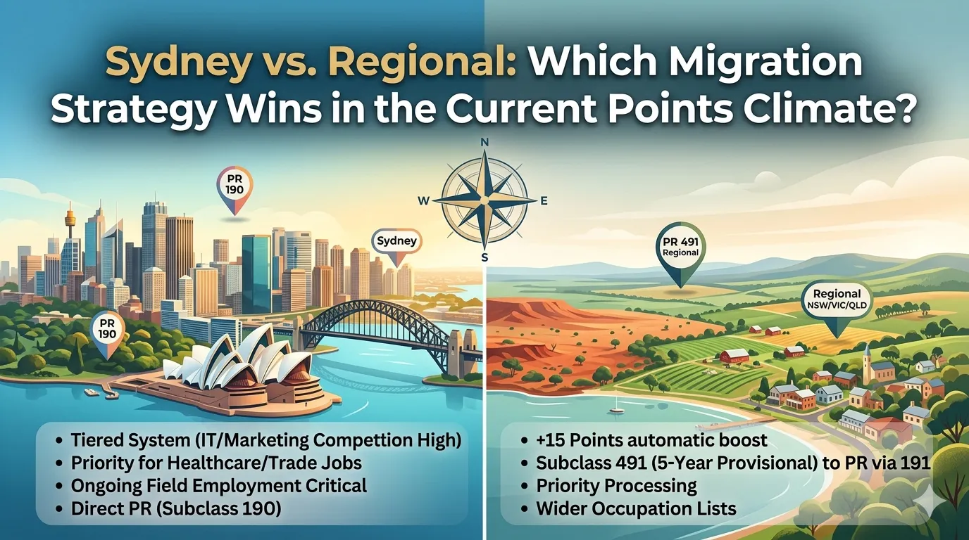 Sydney vs. Regional: Which Migration Strategy Wins in the Current Points Climate?